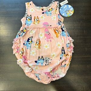 Little Sleepies NWT Size 2T Bluey Bubble Romper